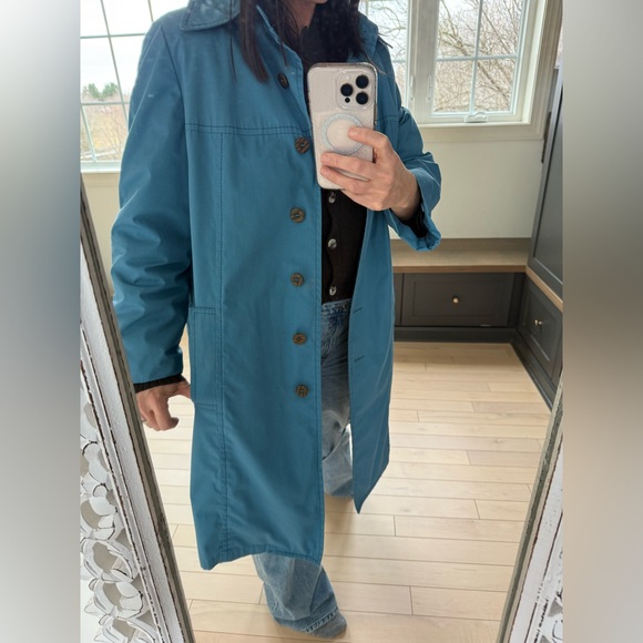 Vintage London Fog Blue Trench w/ Full Zip Lining including Arms •12 - Picture 9 of 12
